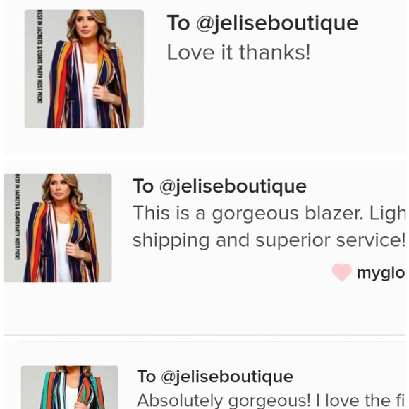 MUY MUY Navy Multi Color Blazer Cape - Picture 7 of 7